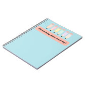 I Learn More Every Day!" Notebook Cover - Inspirin ノートブック (左側)