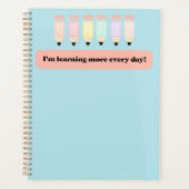 I Learn More Every Day!" Notebook Cover - Inspirin プランナー手帳 (正面)