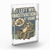 I Left My Motivation At Home Funny Sloth Quote フォトブロック (左)
