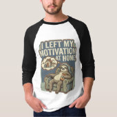 I Left My Motivation At Home Funny Sloth Quote Tシャツ (正面)