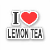 I LEMON ❤️ TEA I LOVE LEMON TEA IハートLEMO Vinyl シール (正面)