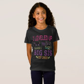 I Level Up To Big Sis Est 2022 - Gamer Sester  Tシャツ (正面フル)