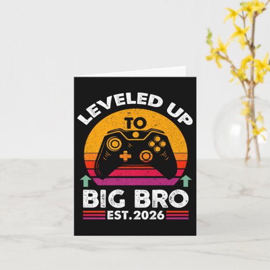 I Leveled Up To Big Brother 2026 Funny Big Bro Ann カード (黄色い花)