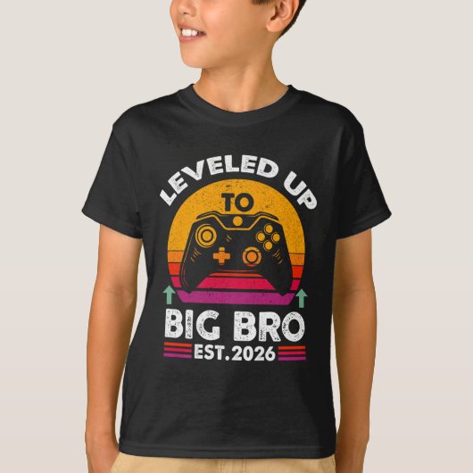 I Leveled Up To Big Brother 2026 Funny Big Bro Ann Tシャツ (正面)