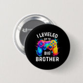 I Leveled Up To Big Brother Funny Gamer Splash Art 缶バッジ (正面&裏面)