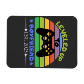 I Leveled Up To Boyfriend Funny Gamer Est. 2025   マグネット (横)