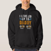 I Leveled Up To Daddy Best Dad Ever Gaming Fathers パーカ (正面)