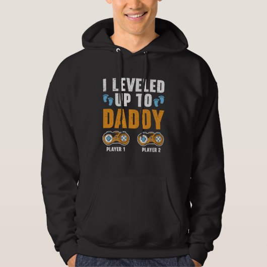 I Leveled Up To Daddy Best Dad Ever Gaming Fathers パーカ (正面)