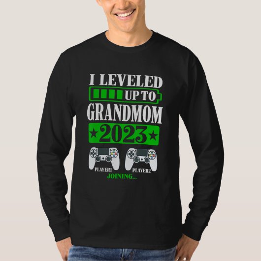 I Leveled Up To Grandmom 2024 Promoted To Level Un Tシャツ (正面)