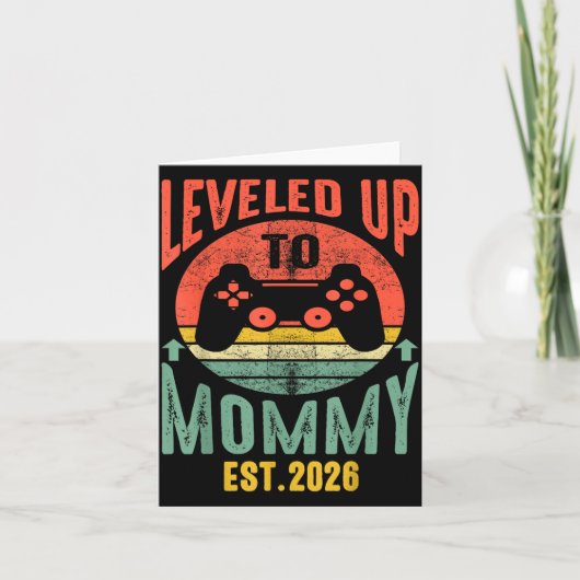 I Leveled Up To Mommy 2026 Pregnancy Announcement  カード (正面)