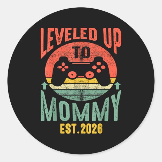 I Leveled Up To Mommy 2026 Pregnancy Announcement  ラウンドシール (正面)