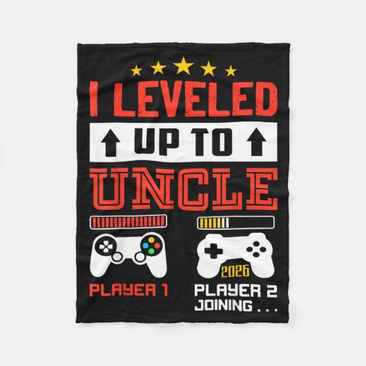 I Leveled Up To Uncle 2026 I'm Going To Be Uncle 2 フリースブランケット (正面)