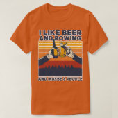 I Like Beer Rowing Beer Drinking Tシャツ (デザイン正面)
