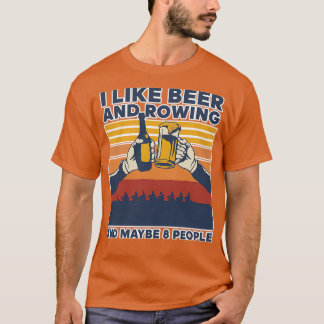 I Like Beer Rowing Beer Drinking Tシャツ