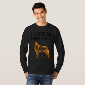 I Like Belgian Tervuren Dogs And Maybe 3 People Tシャツ (正面フル)