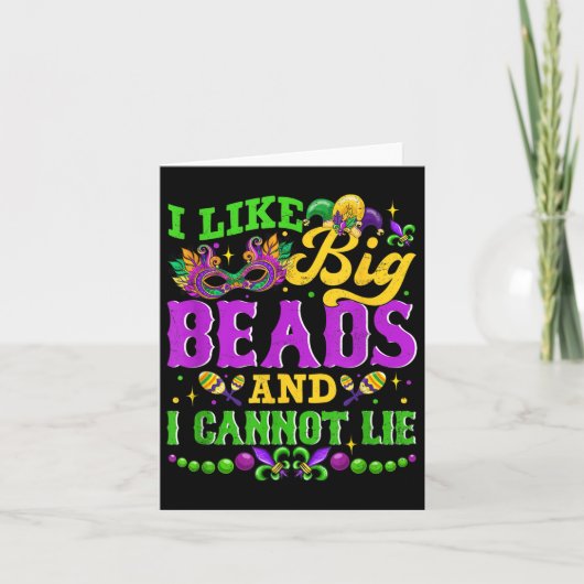 I Like Big Beads And I Cannot Lie, Mardi Gras Carn カード (正面)
