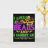 I Like Big Beads And I Cannot Lie, Mardi Gras Carn カード (黄色い花)