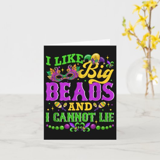 I Like Big Beads And I Cannot Lie, Mardi Gras Carn カード (黄色い花)