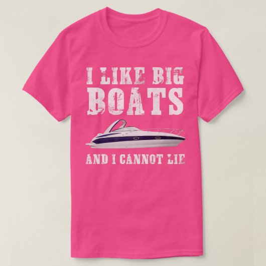 I Like Big Boats Funny Boating  Tシャツ (デザイン正面)