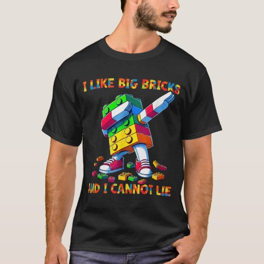 I Like Big Bricks &amp; I Can't Lie Funny Master B Tシャツ (正面)