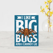 I Like Big Bugs And I Cannot Lie Funny Tarantula L カード (黄色い花)