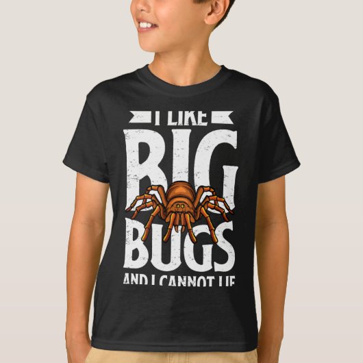 I Like Big Bugs And I Cannot Lie Funny Tarantula L Tシャツ (正面)