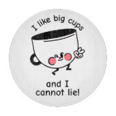  I Like Big Cups – Funny Glass Cutting Board カッティングボード (正面)