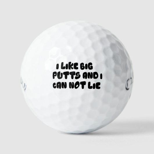 I Like Big Putts Golf Balls - Funny Golf Puns ゴルフボール (正面)