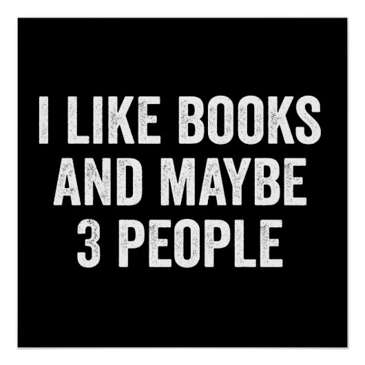 I Like Books And Maybe 3 People ポスター (正面)