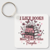 I Like Books More Than.... キーホルダー (正面)