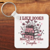 I Like Books More Than.... キーホルダー (正面)