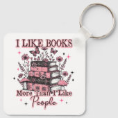 I Like Books More Than.... キーホルダー (裏面)