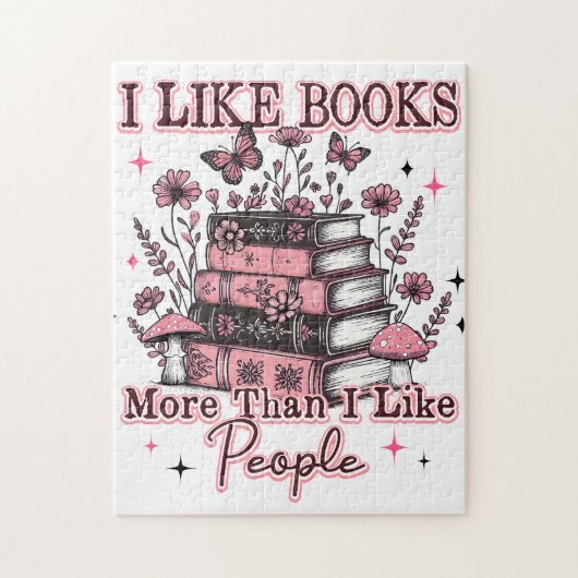 I Like Books More Than....  ジグソーパズル (縦)