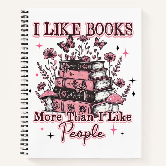 I Like Books More Than.... ノートブック (正面)