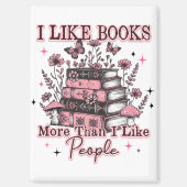 I Like Books More Than....  マグネット (正面)