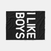 I Like Boys Funny Jokes Sarcastic  フリースブランケット (正面(横))