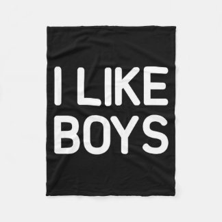 I Like Boys Funny Jokes Sarcastic  フリースブランケット