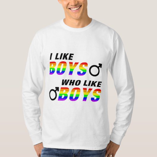 I like Boys who like Boys Tシャツ (正面)