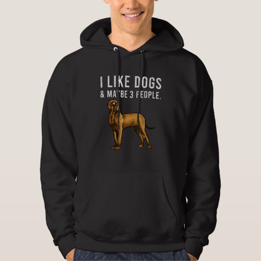 I Like Brown Great Dane Dogs And Maybe 3 People  1 パーカ (正面)