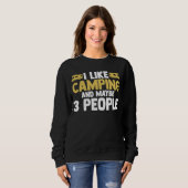 I like camping and maybe 3 people camper RV carava スウェットシャツ (正面フル)
