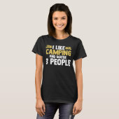 I like camping and maybe 3 people camper RV carava Tシャツ (正面フル)
