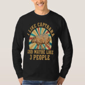 I Like Capybara and May Be Like 3 People Tシャツ (正面)