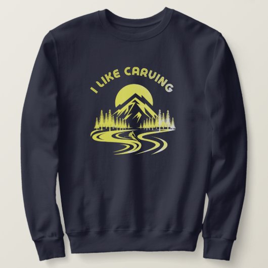 「I Like Carving」スキー 冬 スポーツ Tシャツ (デザイン正面)