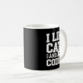 I Like Cats And Coding Programmer On Tech _-  コーヒーマグカップ (正面右)