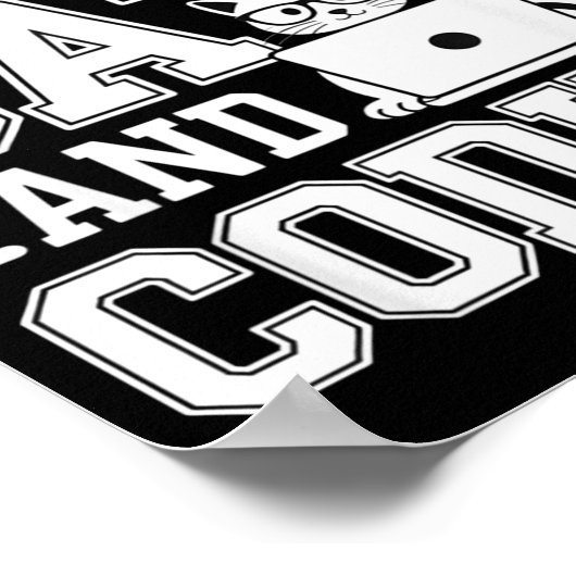 I Like Cats And Coding Programmer On Tech _-  ポスター (角)