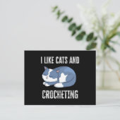 I like Cats and Crocheting Gift ポストカード (スタンド正面)