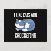 I like Cats and Crocheting Gift ポストカード (正面)