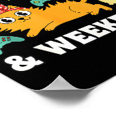 I Like Cats And Weekends Lover Funny Cozy Gamer Qu ポスター (角)