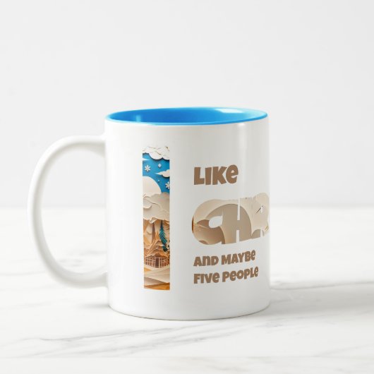 I Like Christmas and Maybe ツートーンマグカップ (左)