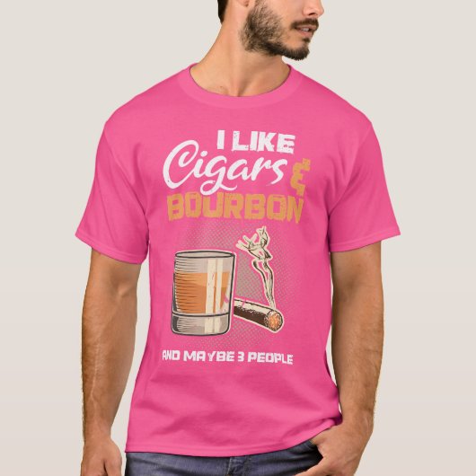 I Like Cigars Bourbon Cigars Tシャツ (正面)